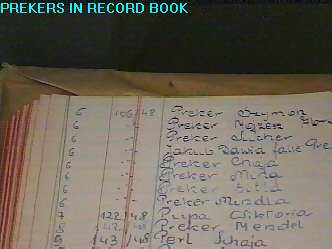 prekers in Debica records book